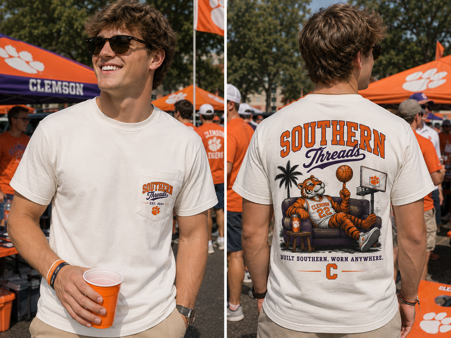 Southern Threads Clemson Tigers Cozy Edition Short Sleeve T-Shirt